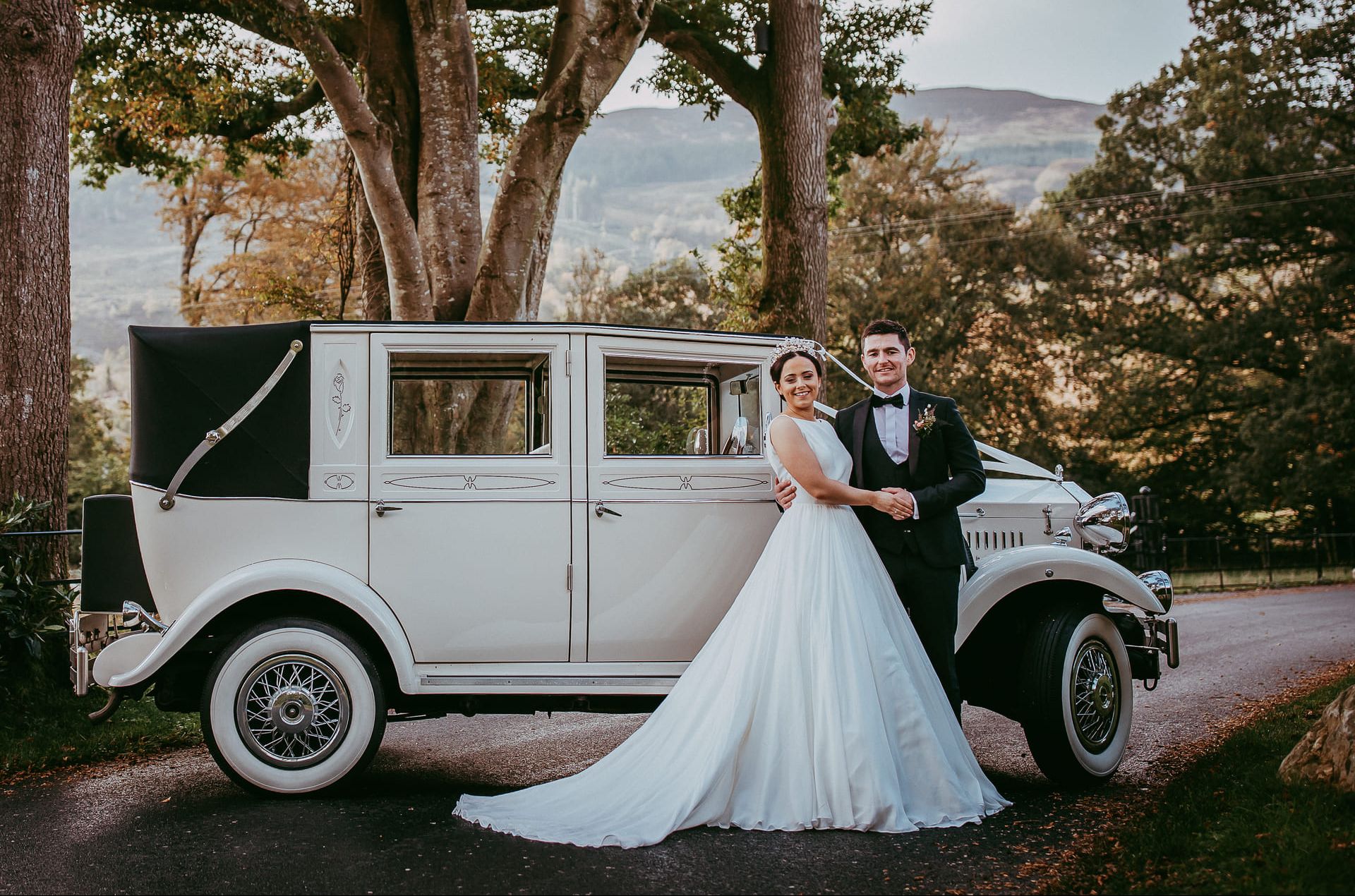 Wedding Car at Killeavy Castle Estate