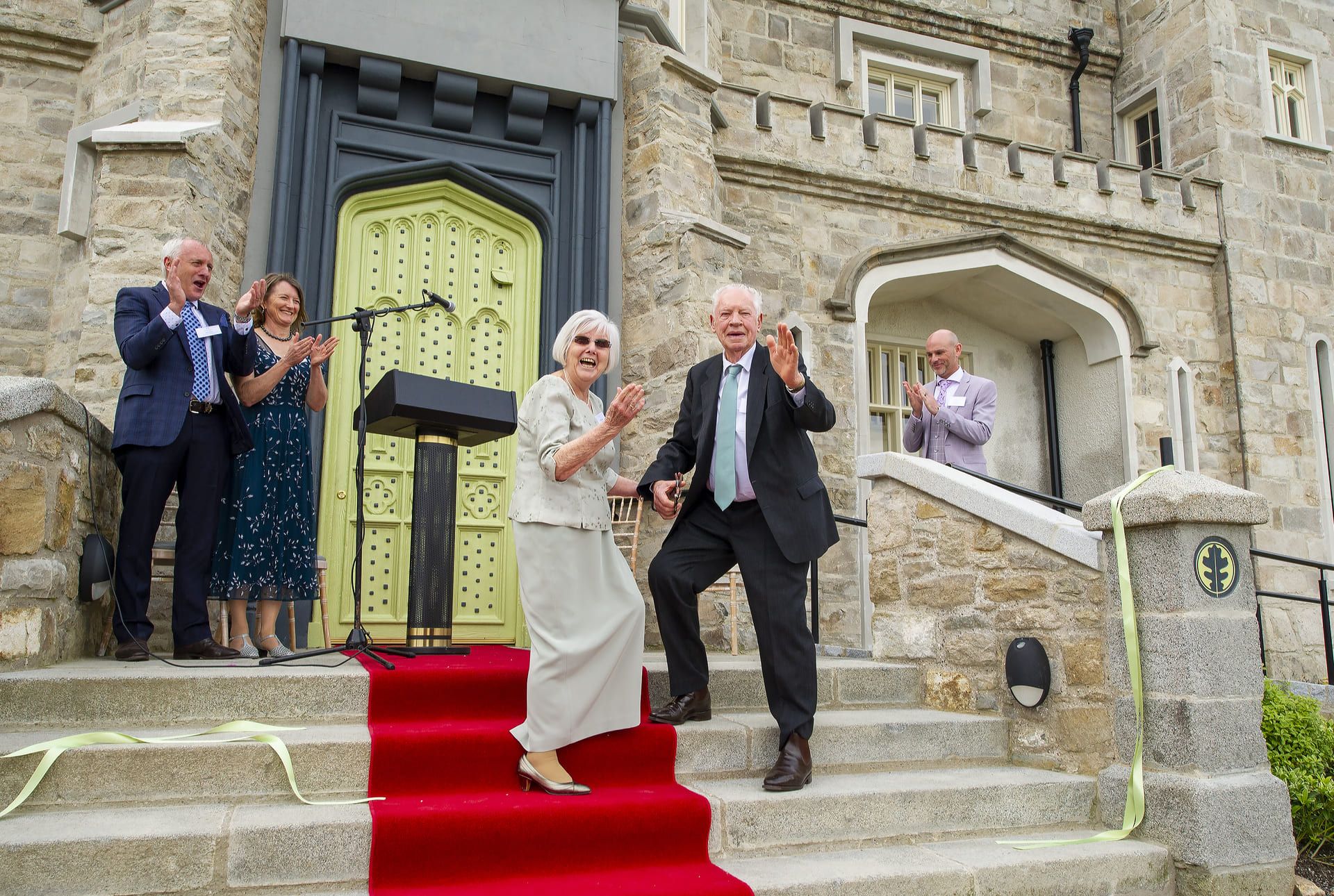 Cutting of Ribbon at Offical Opening of Killeavy Castle Estate