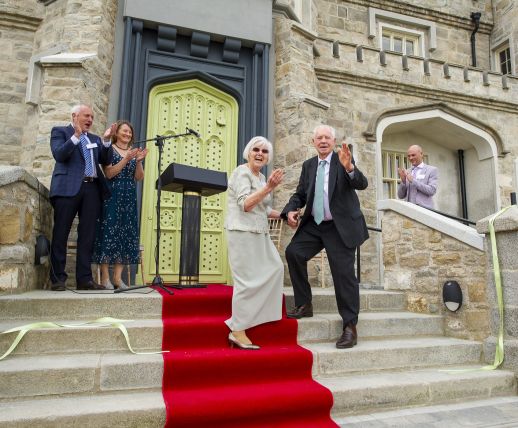 Cutting of Ribbon at Offical Opening of Killeavy Castle Estate