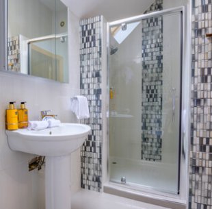 Woodlodge Shower Room at Killeavy Castle Estate.